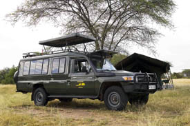 Le Land Cruiser de Toyota est le vhicule de choix de Naipenda Safaris